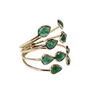 Emerald Rose Cut carat set in 14kt Gold Ring