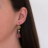 Emerald, Ruby & Diamond Earrings
