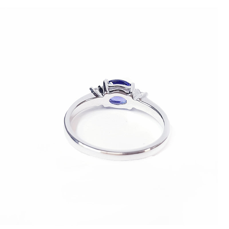 Tanzanite & Diamond White Gold Ring