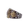 Tourmaline Hamsa Gold & Silver Ring