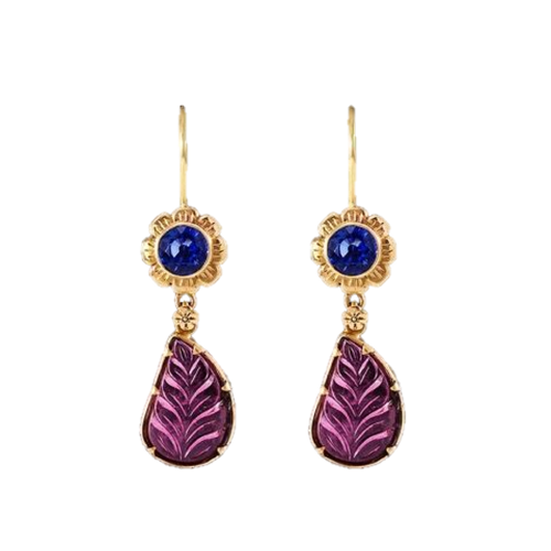 Kyanite Rubellite & Tourmaline Earrings