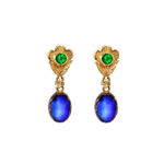 Tsavorite  & Kyanite Earrings