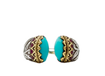 Turquoise Ruby Silver & Gold Ring