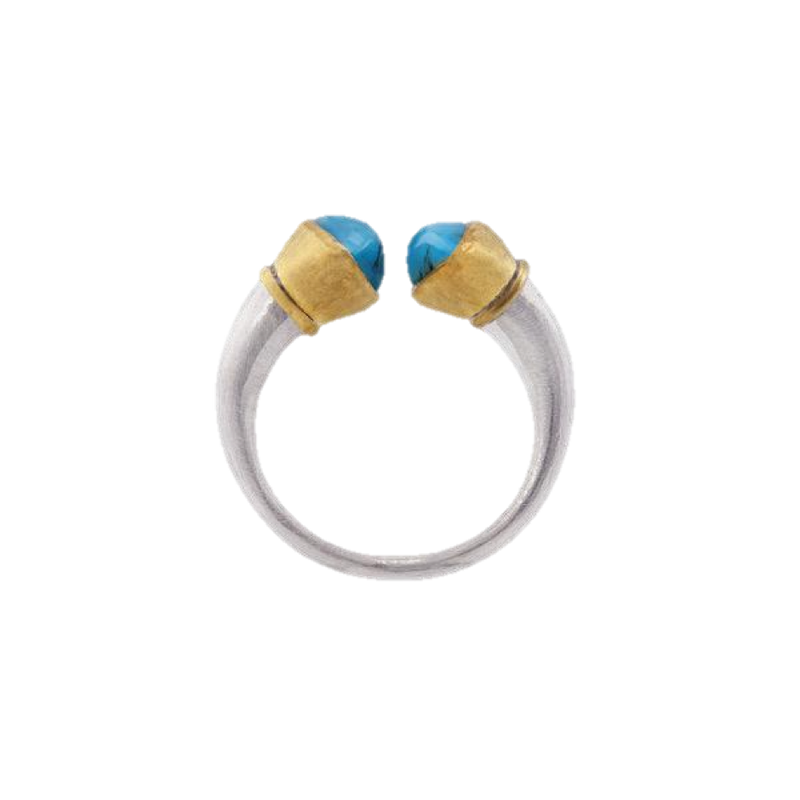 Turquoise Gold & Silver Ring