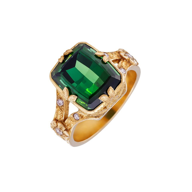 Green Tourmaline Ring