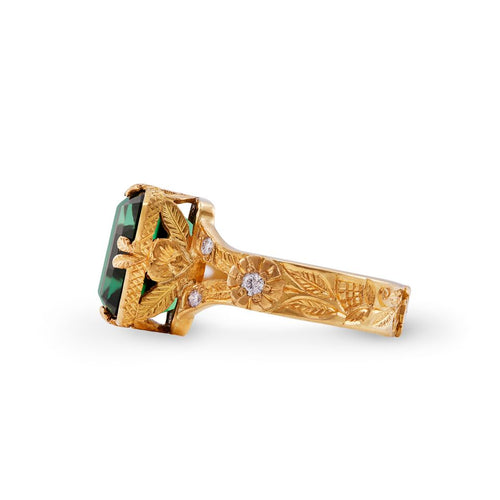 Green Tourmaline Ring