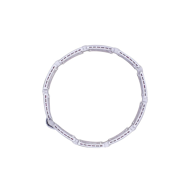 Ruby & Diamond White Gold Bracelet