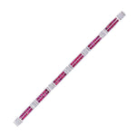 Ruby & Diamond White Gold Bracelet